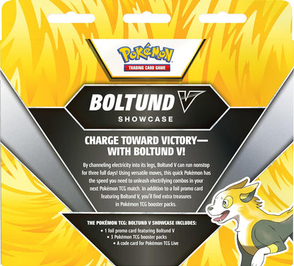 Pokémon TCG: Boltund V Showcase Box (1 Foil Promo Card & 3 Booster Packs)