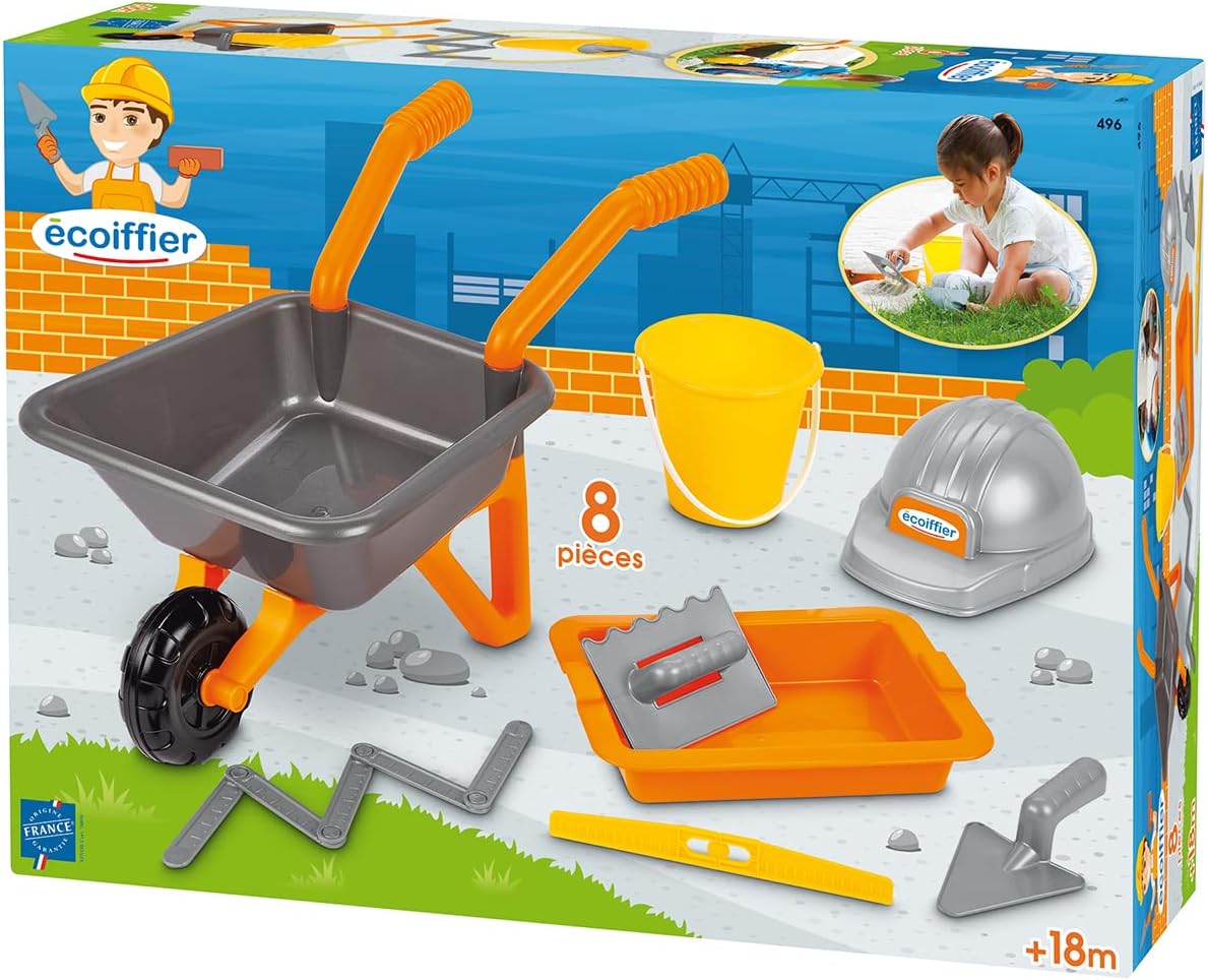 Ecoiffier 496 Super Pack Masonry Beach Game for Children from 18 Months Made in France Multi-Coloured