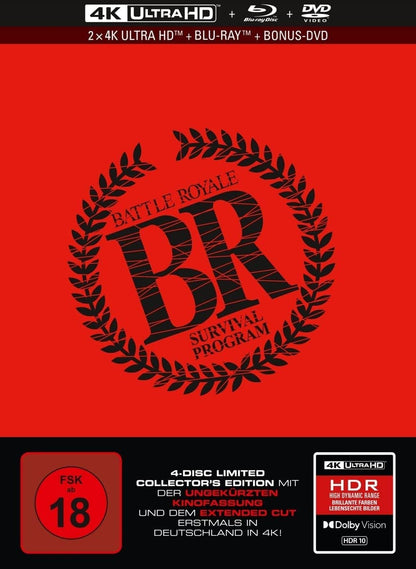 Battle Royale - 4-Disc Limited Collector's Edition im Mediabook (2 4K Ultra HD) (+ Blu-ray) (+ Bonus-DVD