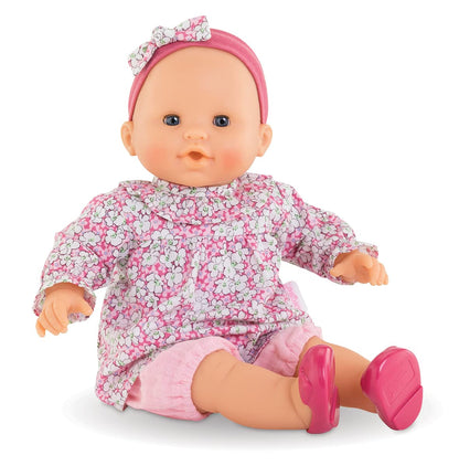 Corolle 9000130310 - Mon Grand Poupon Louise, zachte lichaamspop, slaapogen, kan zitten en duimluizen zitten, vanillegeur, 36 cm, vanaf 2 jaar