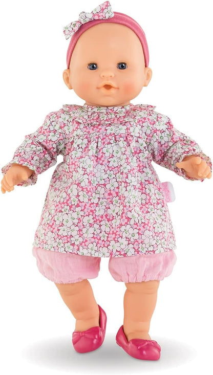 Corolle 9000130310 - Mon Grand Poupon Louise, zachte lichaamspop, slaapogen, kan zitten en duimluizen zitten, vanillegeur, 36 cm, vanaf 2 jaar