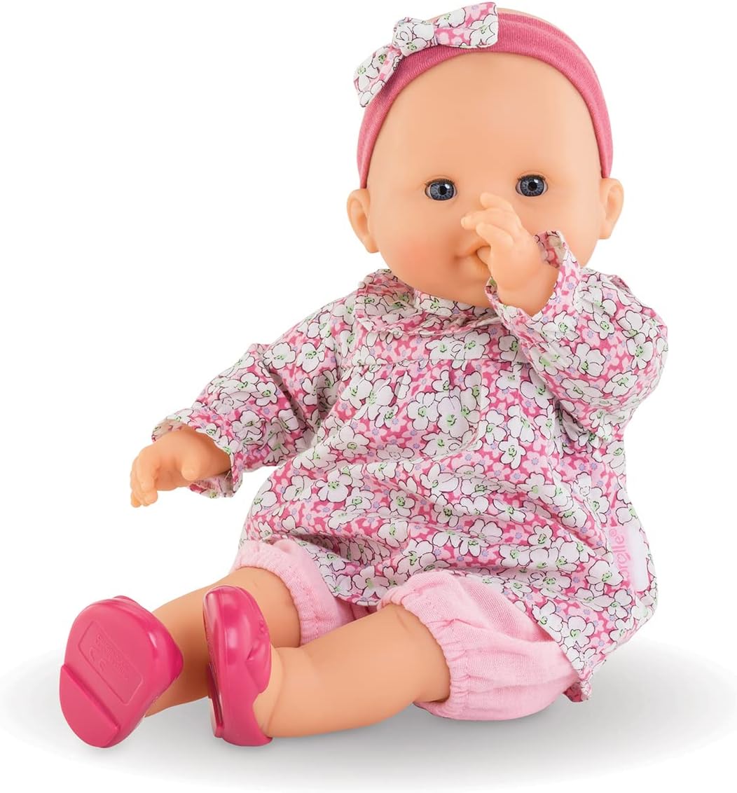 Corolle 9000130310 - Mon Grand Poupon Louise, zachte lichaamspop, slaapogen, kan zitten en duimluizen zitten, vanillegeur, 36 cm, vanaf 2 jaar
