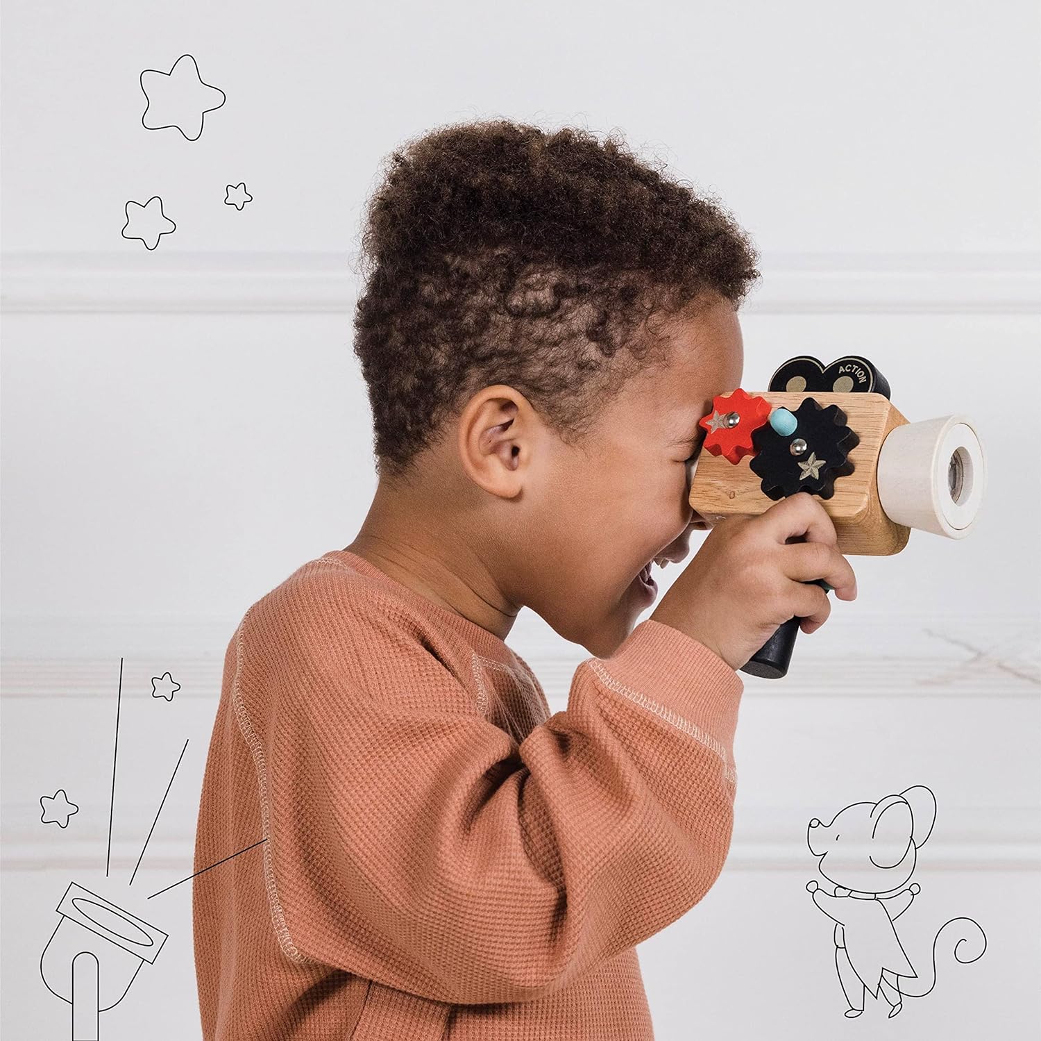 Le Toy Van - Educational Wooden Toy Hollywood Film Camera | Kids Pretend Role Play Toy - Suitable For 3 Years +