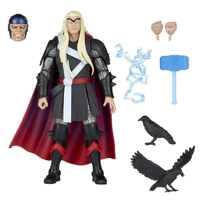 Marvel F4793 Legends Series Thor Herald of Galactus Action Figure 6-inch Collectible Toy, 6 Accessories, Multi
