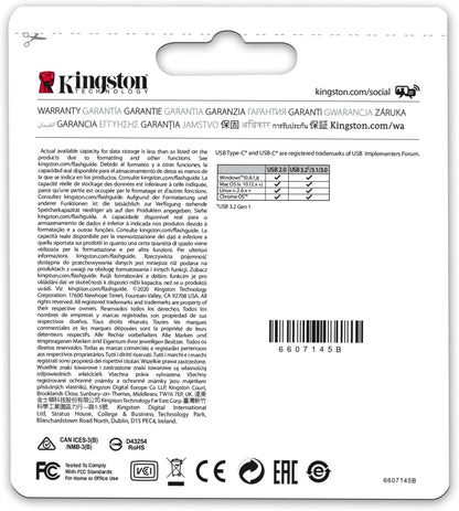 Kingston DataTraveler microDuo 3C USB Flash Drive 64GB USB Gen 3 Type-C and Type-A - DTDUO3CG3/64GB