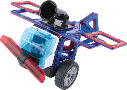 Magformers Amazing Police And Rescue Magnetic Building Blocks Tile Toy. Makes Cars And Buildings In A Police Theme. A STEM Toy For Children Aged 4+. With Police Character And Car.