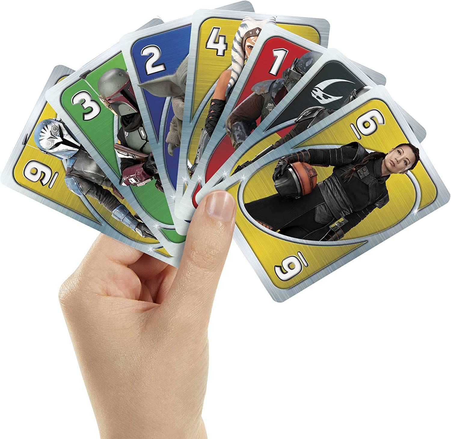 UNO Star Wars The Mandalorian, Themed Deck & Special Rule, Gift for Kid, Adult & Family Game Nights, Ages 7 Years Old & Up, HJR23