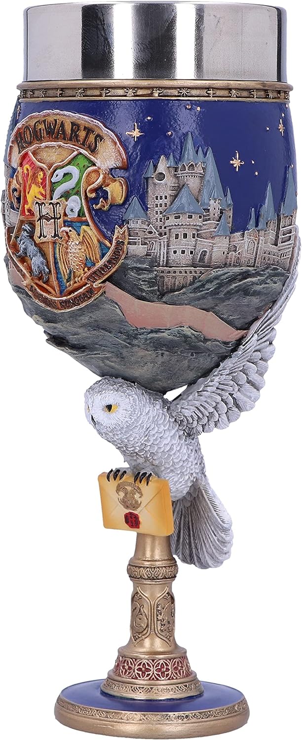 Nemesis Now Collectable Goblet Harry Potter Hogwarts School of Witchcraft and Wizardry Kelch zum Sammeln, Harz, Blau, 1.25 picometer, 1 Stück (1er Pack