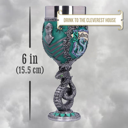 NEMESIS NOW Harry Potter Slytherin Hogwarts House Collectable Goblet Coppa Decorativa, Metallo, Multicolore, 1 unità (Confezione da 1)