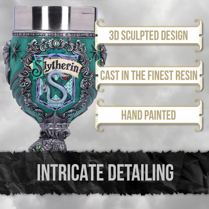 NEMESIS NOW Harry Potter Slytherin Hogwarts House Collectable Goblet Coppa Decorativa, Metallo, Multicolore, 1 unità (Confezione da 1)