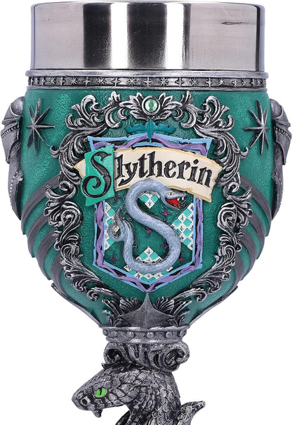 NEMESIS NOW Harry Potter Slytherin Hogwarts House Collectable Goblet Coppa Decorativa, Metallo, Multicolore, 1 unità (Confezione da 1)
