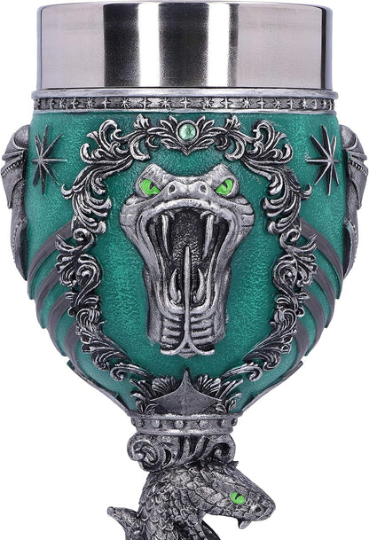 NEMESIS NOW Harry Potter Slytherin Hogwarts House Collectable Goblet Coppa Decorativa, Metallo, Multicolore, 1 unità (Confezione da 1)