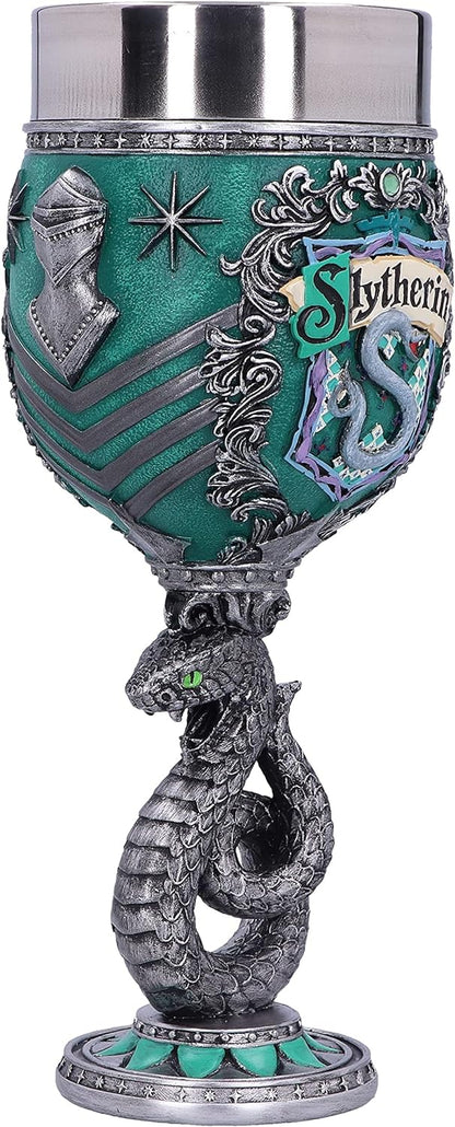 NEMESIS NOW Harry Potter Slytherin Hogwarts House Collectable Goblet Coppa Decorativa, Metallo, Multicolore, 1 unità (Confezione da 1)