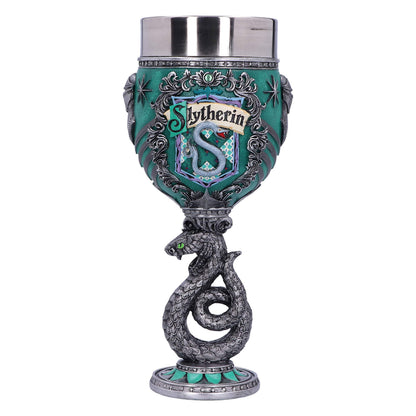 NEMESIS NOW Harry Potter Slytherin Hogwarts House Collectable Goblet Coppa Decorativa, Metallo, Multicolore, 1 unità (Confezione da 1)