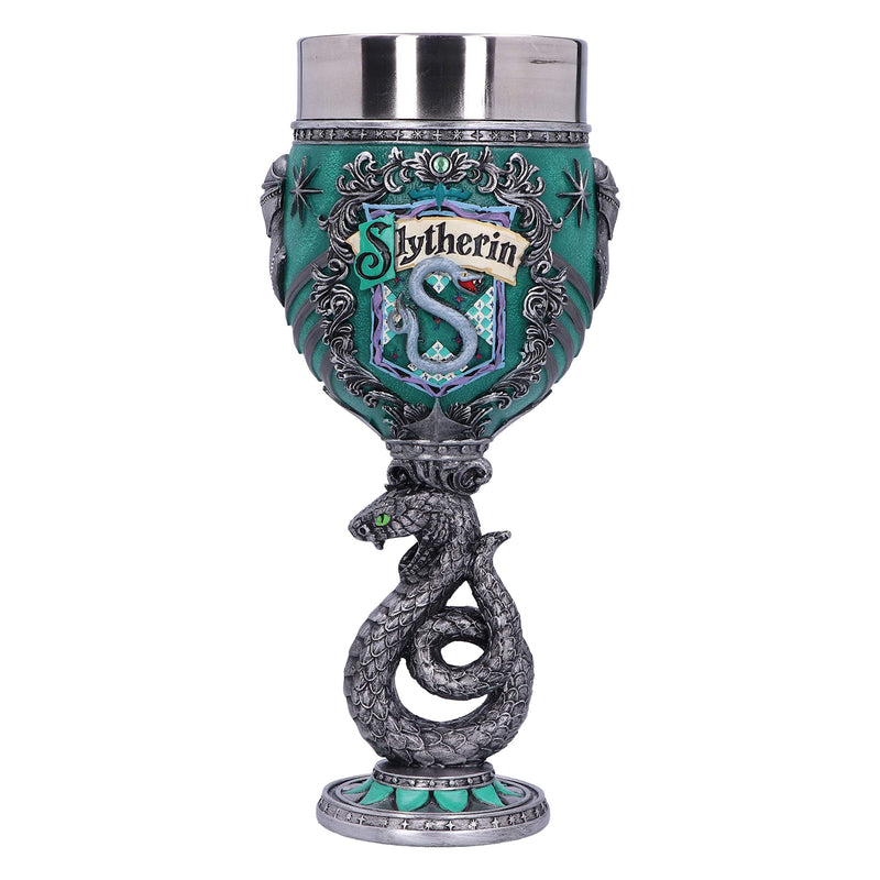 NEMESIS NOW Harry Potter Slytherin Hogwarts House Collectable Goblet Coppa Decorativa, Metallo, Multicolore, 1 unità (Confezione da 1)