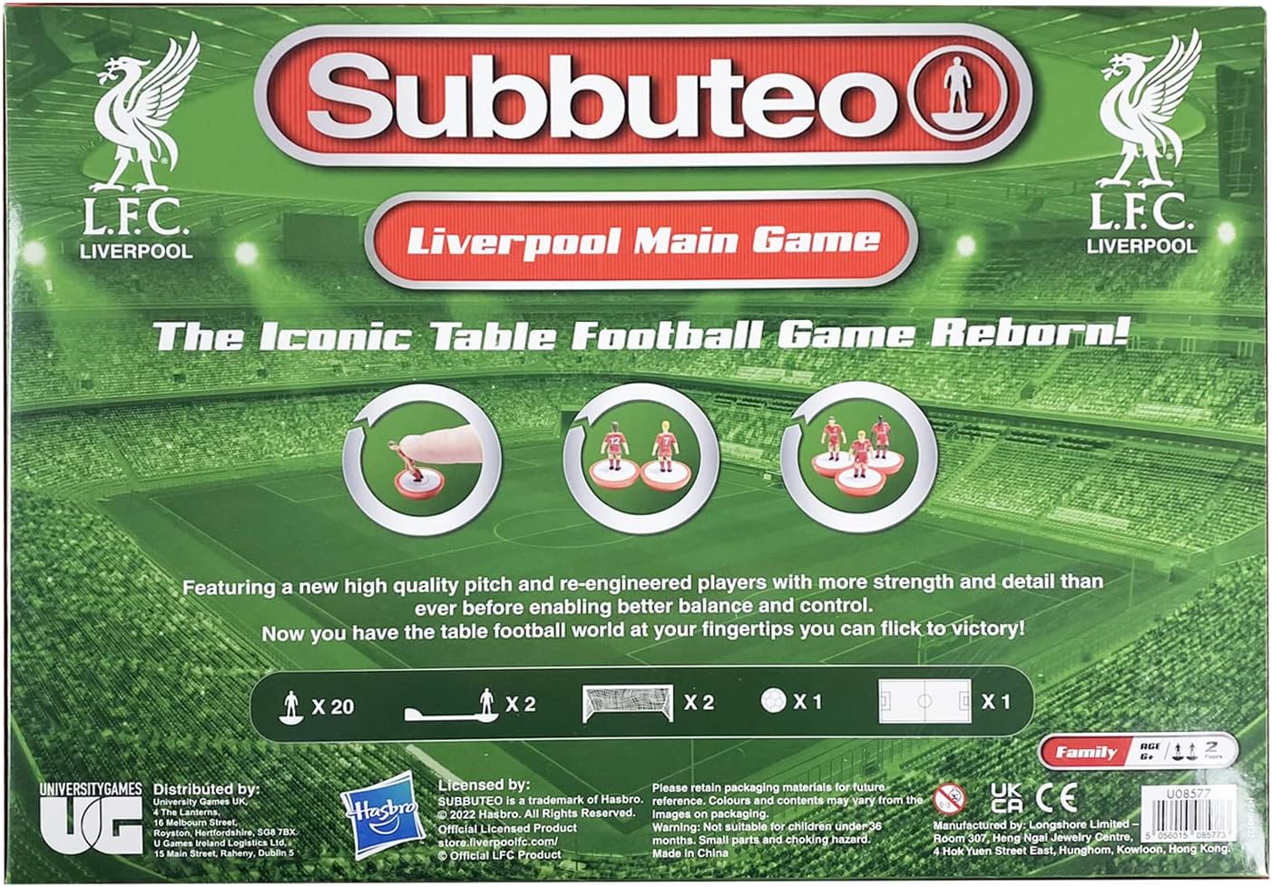 subbuteo Official Liverpool FC Main Game (U08577),Red, For age 6 years and over