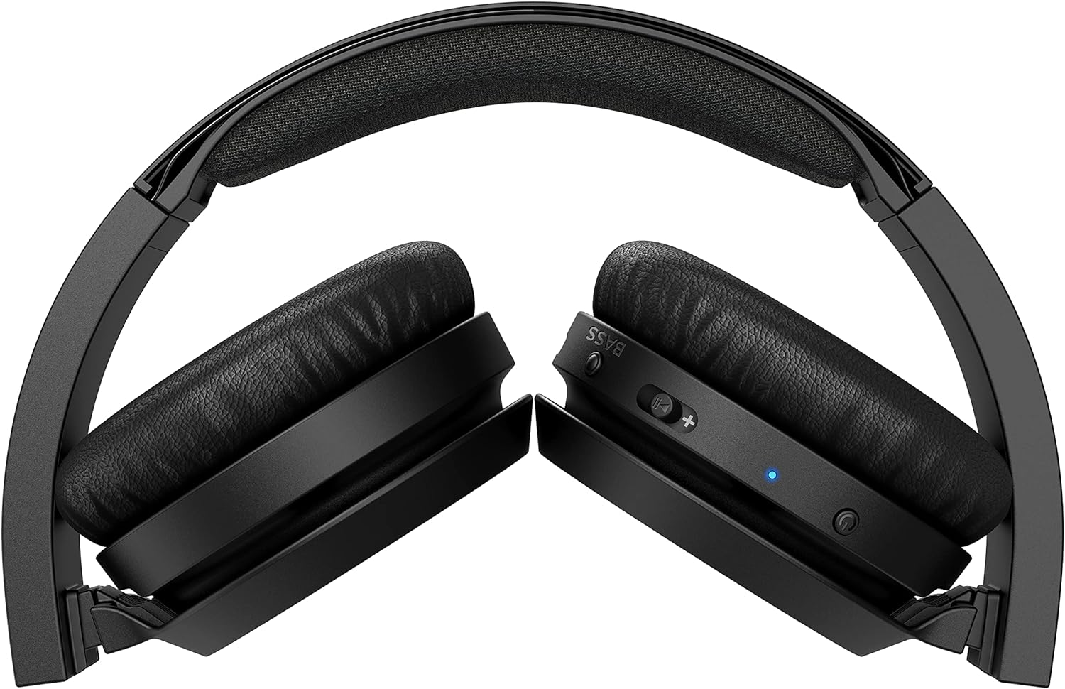 PHILIPS On-Ear Headphones H4205BK/00 with Bass Boost Button (Bluetooth, 29 Hours' Playback Time, Quick Charging Feature, Noise Isolating, Flat Folding), Matte Black
