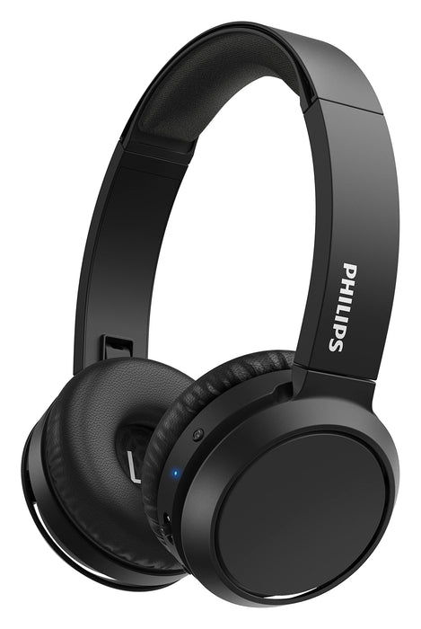 PHILIPS On-Ear Headphones H4205BK/00 with Bass Boost Button (Bluetooth, 29 Hours' Playback Time, Quick Charging Feature, Noise Isolating, Flat Folding), Matte Black