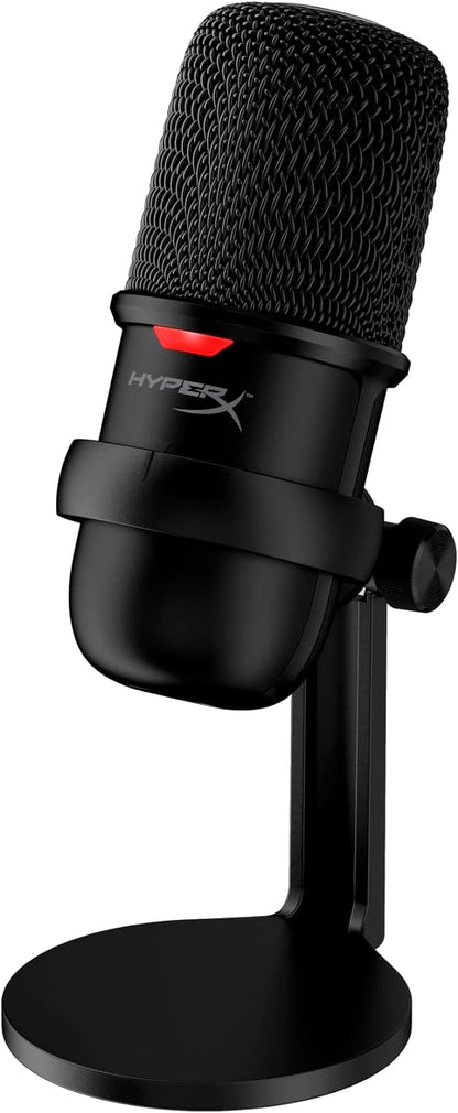 HyperX SoloCast – USB Condenser Gaming Microphone, for PC, PS4, and Mac, Tap-to-mute Sensor, Cardioid Polar Pattern, Streaming, Podcasts, Twitch, YouTube, Discord