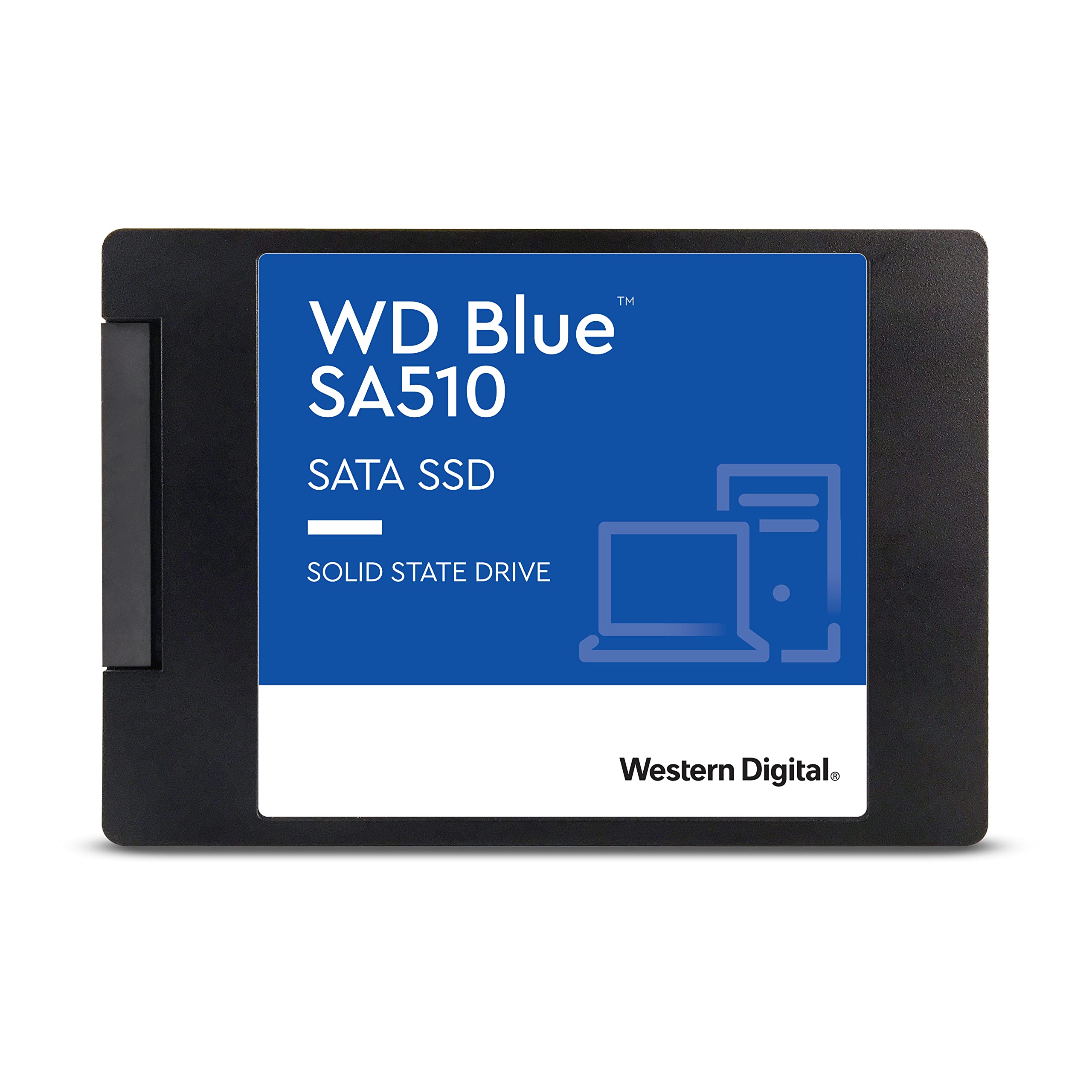 WD Blue SA510 250GB SSD, 2.5" SATA SSD, up to 555 MB/s, SSD 250GB, Includes Acronis True Image for Western Digital, Disk & Cloning Migration, Flexible backup & recovery, ransomware protection 2.5" SATA 250GB