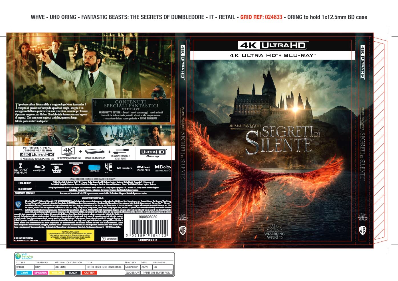 ANIMALI FANTASTICI - I Segreti di Silente (4K Ultra HD + Blu-Ray)