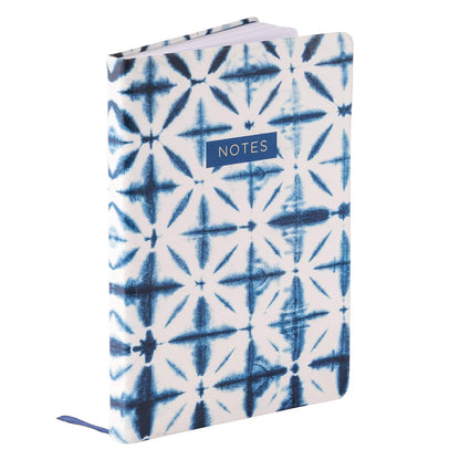 Eccolo Medium Lined Journal Notebook, Flexible Cover, A5 Writing Journal, 256 Ruled White Pages, Ribbon Bookmark, Lay Flat, Notebook for Work or School, Shibori (5.75-x-8.25 inches