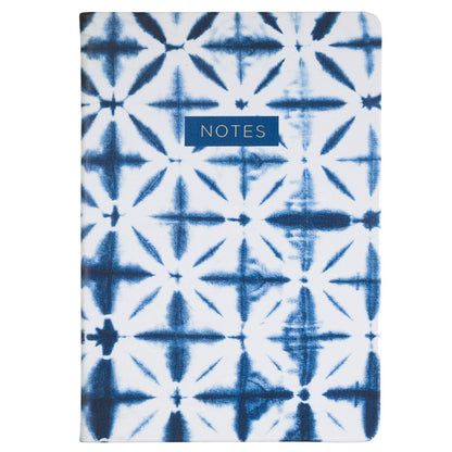Eccolo Medium Lined Journal Notebook, Flexible Cover, A5 Writing Journal, 256 Ruled White Pages, Ribbon Bookmark, Lay Flat, Notebook for Work or School, Shibori (5.75-x-8.25 inches