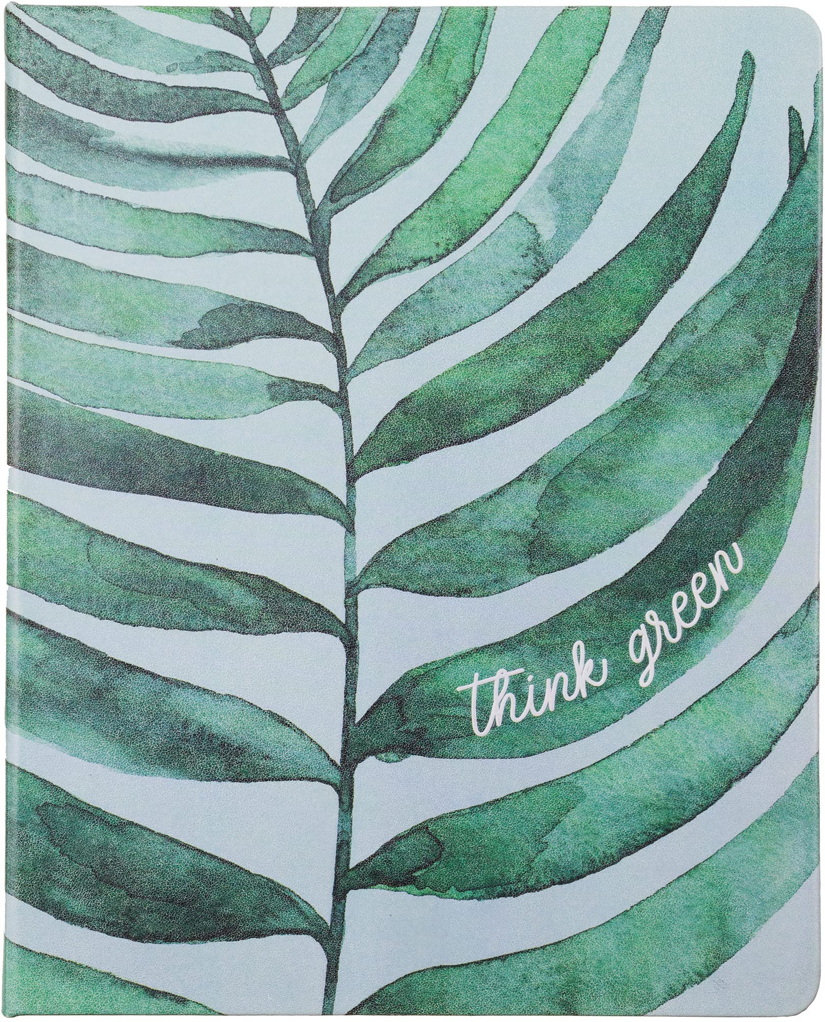 Eccolo Large Recycled Lined Journal Notebook with “Think Green” Embossed Hardcover, 256 Ruled Pages, Eco Friendly with Premium Recycled Paper, (8 x 10 inches
