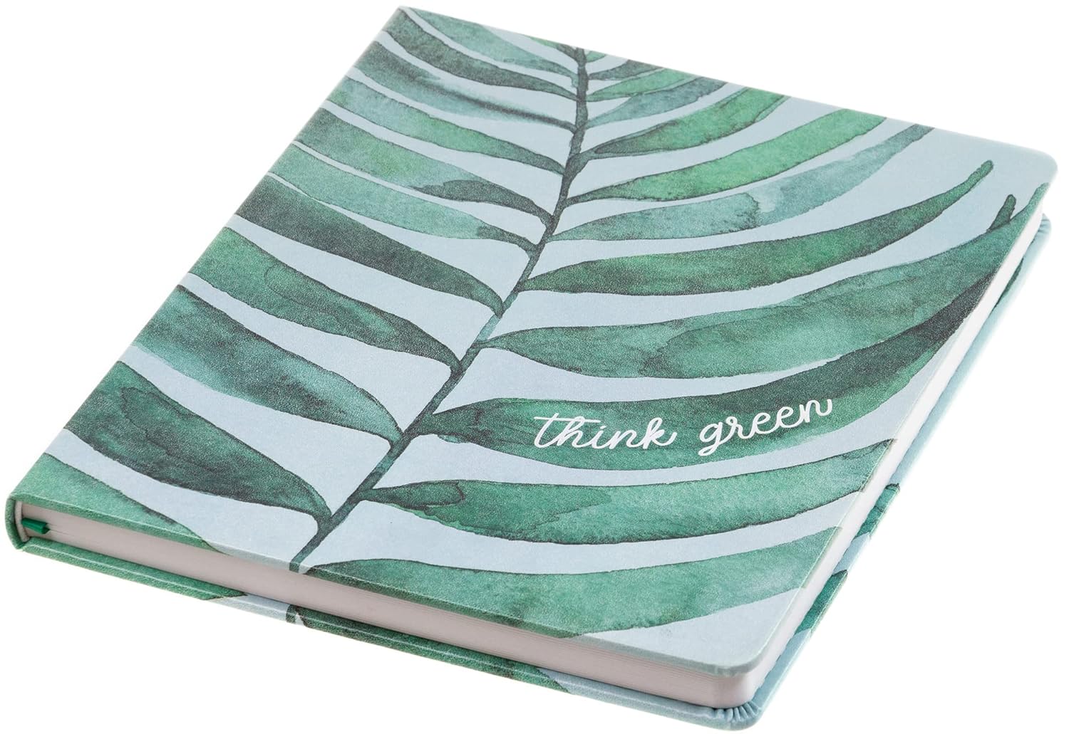 Eccolo Large Recycled Lined Journal Notebook with “Think Green” Embossed Hardcover, 256 Ruled Pages, Eco Friendly with Premium Recycled Paper, (8 x 10 inches