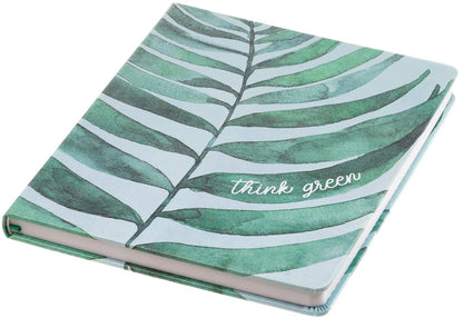 Eccolo Large Recycled Lined Journal Notebook with “Think Green” Embossed Hardcover, 256 Ruled Pages, Eco Friendly with Premium Recycled Paper, (8 x 10 inches