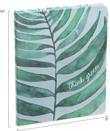 Eccolo Large Recycled Lined Journal Notebook with “Think Green” Embossed Hardcover, 256 Ruled Pages, Eco Friendly with Premium Recycled Paper, (8 x 10 inches