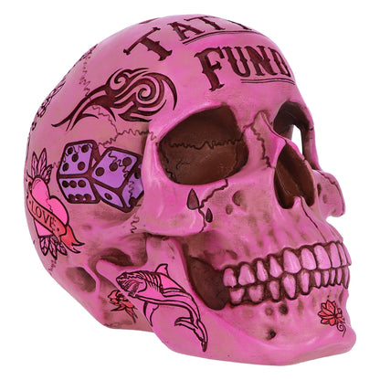Nemesis Now Tribal Tattoo Fund Totenkopf-Ornament, Rosa, 15 cm