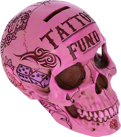 Nemesis Now Tribal Tattoo Fund Totenkopf-Ornament, Rosa, 15 cm