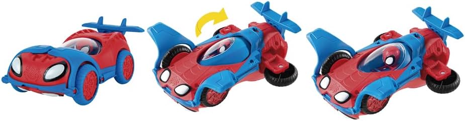 Spidey and Friends SNF0080 Flip & Jet Spider-Man Transforming Flip and Jet-Toys Featuring Your Friendly Neighbourhood Spideys, Multicoloured