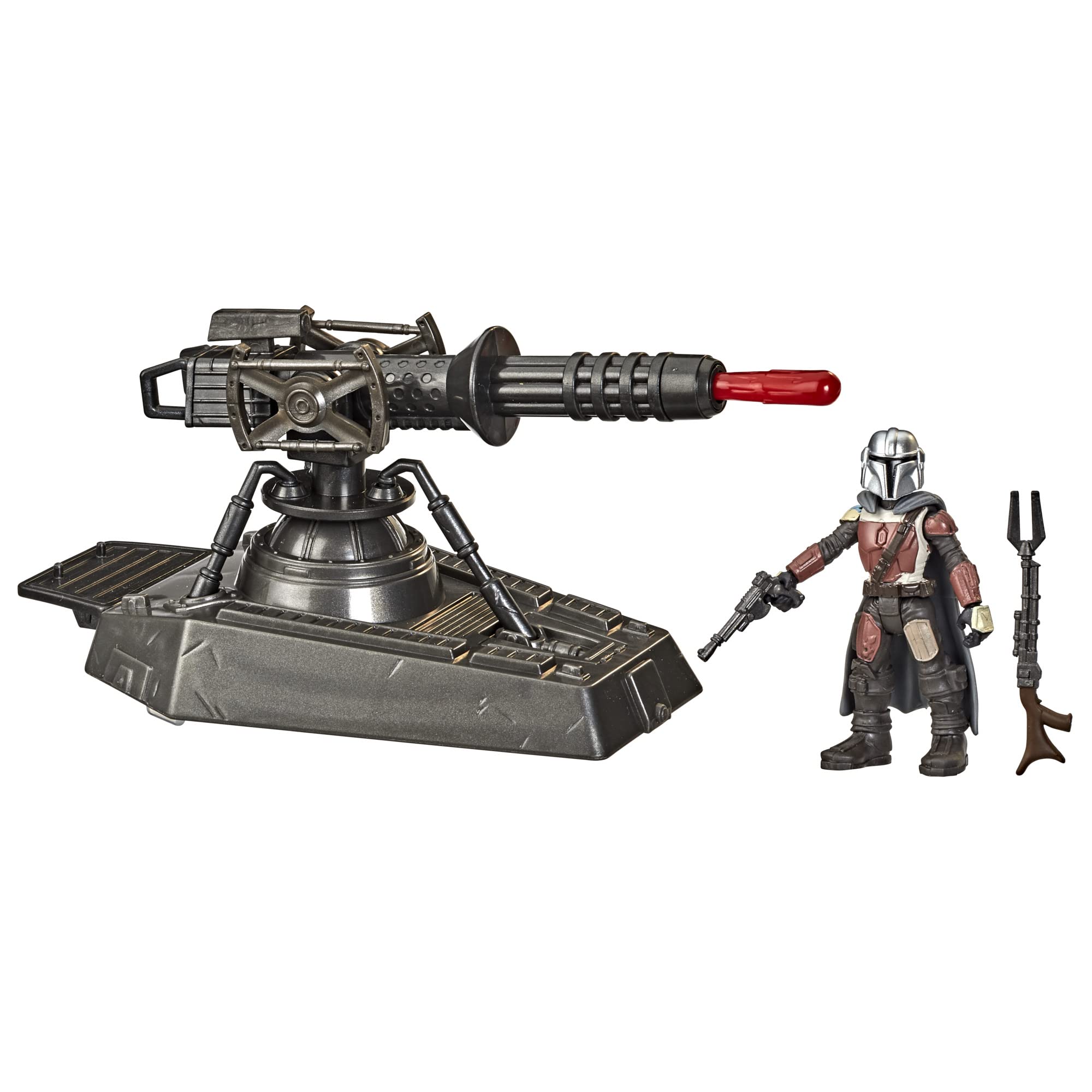 Star Wars Mission Fleet Expedition Class Hover E-Web Cannon Mandalorian - Figura a Escala de 2.5 Pulgadas y Accesorio de vehículo, Juguetes para niños a Partir de 4 años