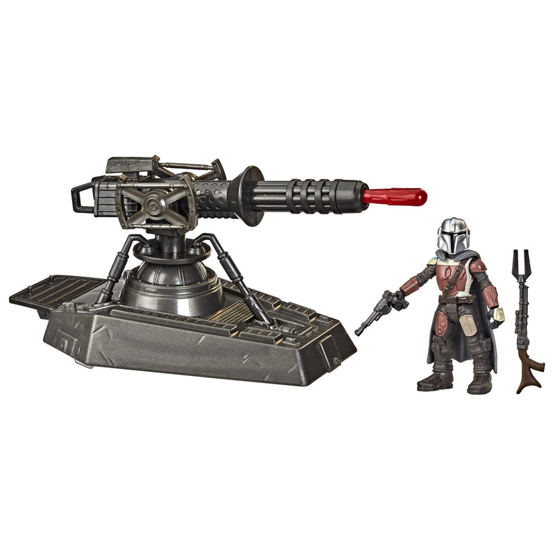 Star Wars Mission Fleet Expedition Class Hover E-Web Cannon Mandalorian - Figura a Escala de 2.5 Pulgadas y Accesorio de vehículo, Juguetes para niños a Partir de 4 años