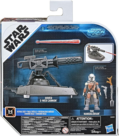 Star Wars Mission Fleet Expedition Class Hover E-Web Cannon Mandalorian - Figura a Escala de 2.5 Pulgadas y Accesorio de vehículo, Juguetes para niños a Partir de 4 años