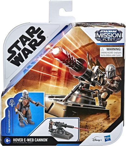 Star Wars Mission Fleet Expedition Class Hover E-Web Cannon Mandalorian - Figura a Escala de 2.5 Pulgadas y Accesorio de vehículo, Juguetes para niños a Partir de 4 años