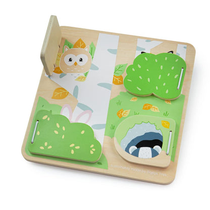 Bigjigs Toys, FSC® Certified Woodland Hide And Seek Puzzle, Wooden Toys, Wooden Puzzle, Baby Jigsaw, Jigsaw Puzzle, Baby Toys, Toddler Toys, Wooden Shapes, Wooden Baby Toys