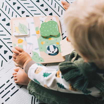 Bigjigs Toys, FSC® Certified Woodland Hide And Seek Puzzle, Wooden Toys, Wooden Puzzle, Baby Jigsaw, Jigsaw Puzzle, Baby Toys, Toddler Toys, Wooden Shapes, Wooden Baby Toys
