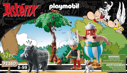 Playmobil Asterix 71160 Wild Boar Hunting, With Tilting Tree, Toy for Children Ages 5+