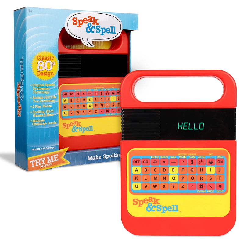 Retro | Speak & Spell Electronic Game | Classic Retro Interactive Toy, Educational Learning System For Boys & Girls Ages 4+ | Basic Fun 09624
