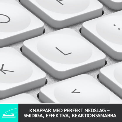 Logitech MX Keys Mini Minimalist Wireless Lighted Keyboard, Compact, Bluetooth, Backlit, USB-C, Compatible with Apple macOS, Windows, Linux, Android - Light Grey