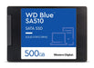 WD Blue SA510 500GB SSD, 2.5" SATA SSD, up to 560 MB/s, SSD 500GB, Includes Acronis True Image for Western Digital, Disk & Cloning Migration, Flexible backup & recovery, ransomware protection