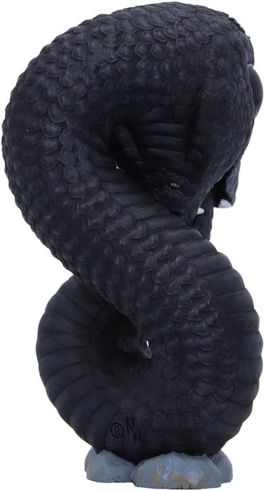 Nemesis Now Cult Cuties Ouroboros Snake 9.6cm, Resin, Black, Ouroboros Occult Snake Figurine, Scarily Adorable Snake Figurine, Snake Gift, Cast in the Finest Resin, Lovingly Hand-Painted