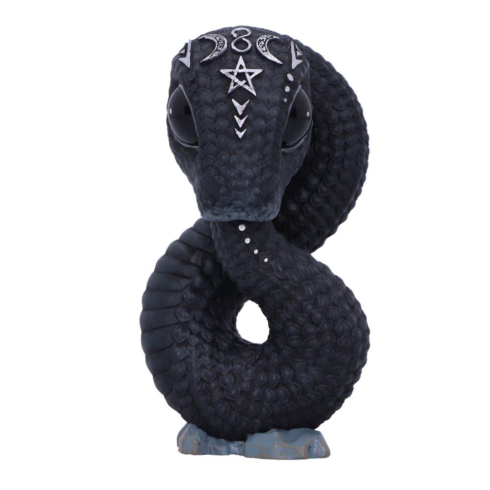 Nemesis Now Cult Cuties Ouroboros Snake 9.6cm, Resin, Black, Ouroboros Occult Snake Figurine, Scarily Adorable Snake Figurine, Snake Gift, Cast in the Finest Resin, Lovingly Hand-Painted