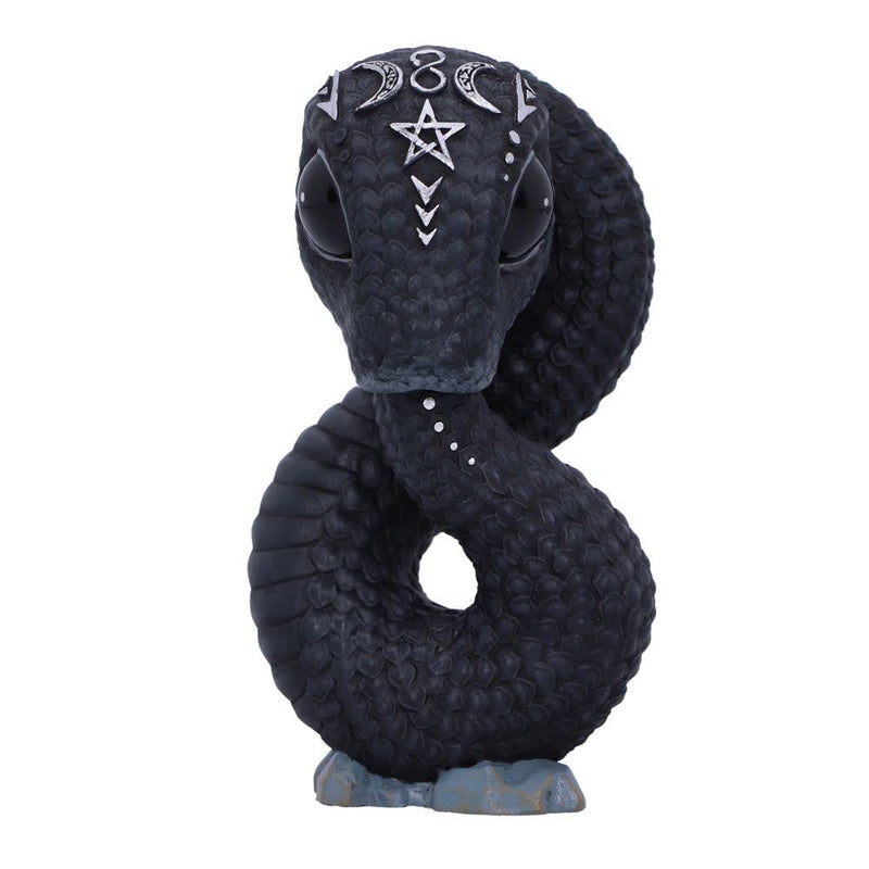 Nemesis Now Cult Cuties Ouroboros Snake 9.6cm, Resin, Black, Ouroboros Occult Snake Figurine, Scarily Adorable Snake Figurine, Snake Gift, Cast in the Finest Resin, Lovingly Hand-Painted