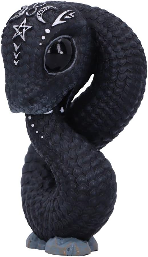 Nemesis Now Cult Cuties Ouroboros Snake 9.6cm, Resin, Black, Ouroboros Occult Snake Figurine, Scarily Adorable Snake Figurine, Snake Gift, Cast in the Finest Resin, Lovingly Hand-Painted
