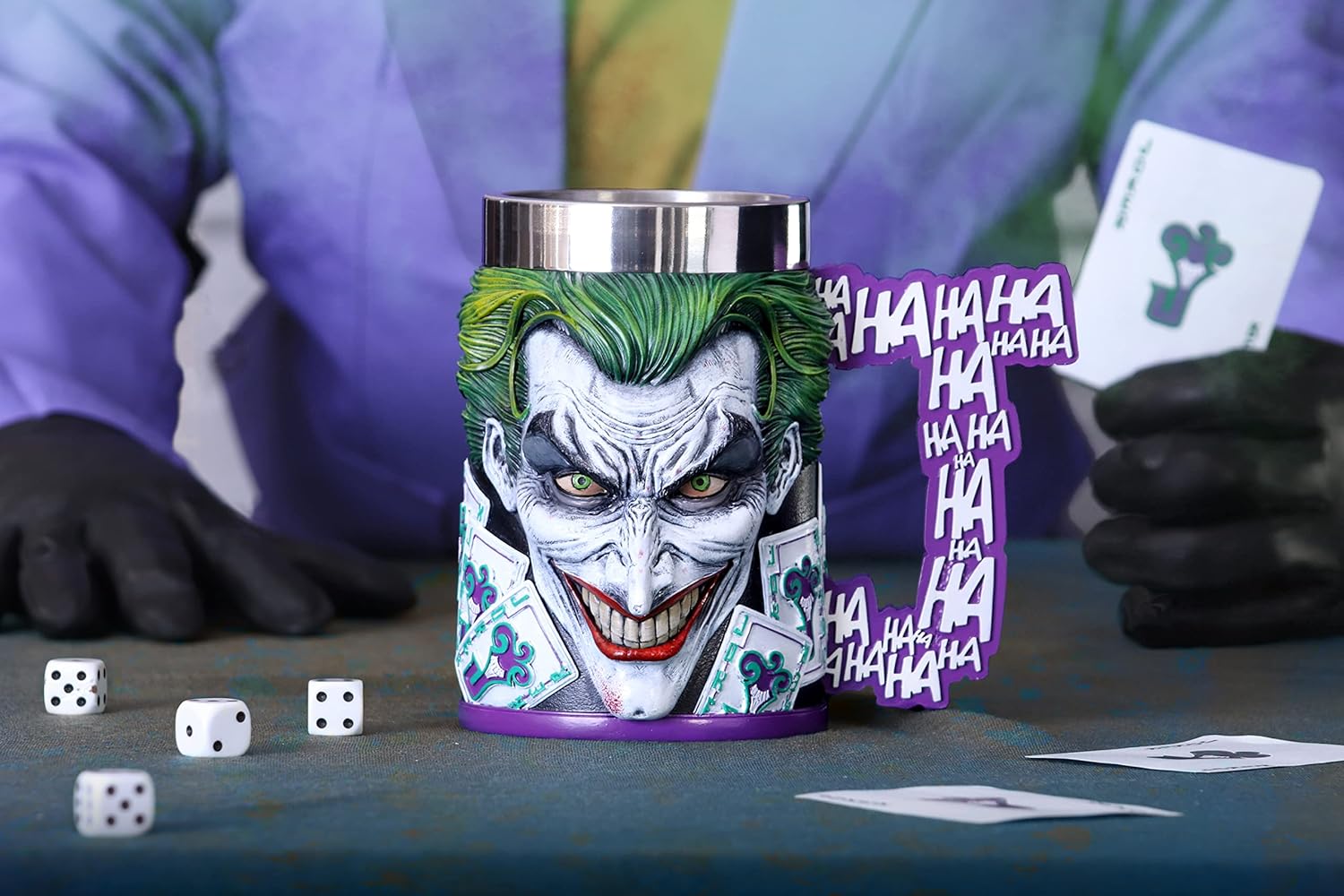 Nemesis Now Officially Licensed The Joker Tankard, Purple, 15.5cm, Resin
