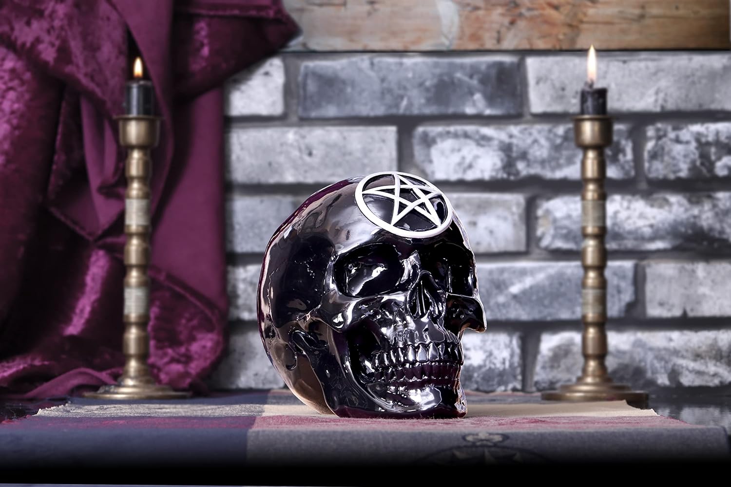 Nemesis Now Black Magic Skull, Black, 19.5cm